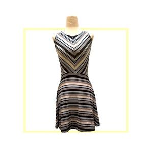 Derek Heart Crossback | A-Line Fit & Flare Blue Striped Dress